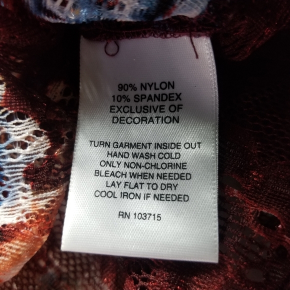 VALERIE STEVENS WOMEN'S FLORAL LACY BLOUSE SIZE XL - Picture 4 of 16